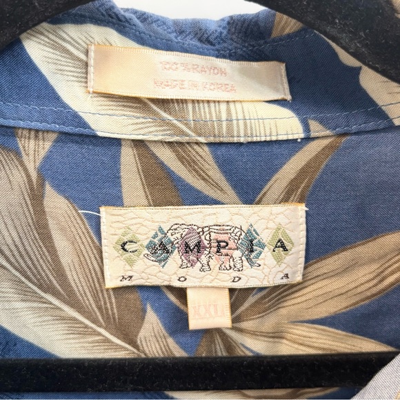 Vintage Campia Moda Men’s Tropical Hawaiian Button Up Shirt - Picture 3 of 4